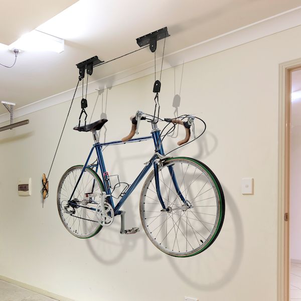 hanging bicycle from ceiling