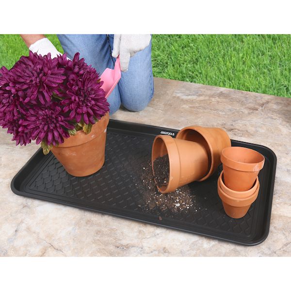 Great Working Tools Boot Trays for Entryway, Set of 2 Heavy Duty Shoe Trays All Season Muddy Mats Wet Shoe Tray Snow Boot Tray - Brown, 23.75 x
