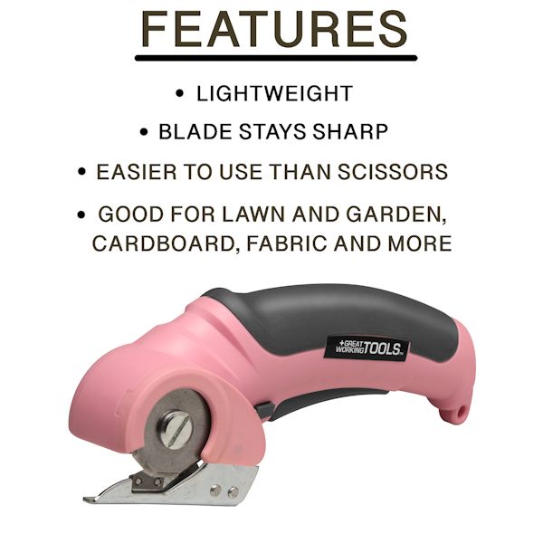 PHALANX Cordless Electric Scissors - 4V Cardboard Cutter with 2  Self-sharpening Cutter Blades, Rotary Cutter for Fabric Cutting, Power Box  Cutter for