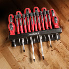 Alternate image for Great Working Tools 18 Piece Screwdriver Set - Magnetic Tips, Chrome Vanadium Steel Blades, Storage Rack