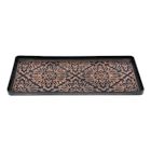 Alternate image for ART & ARTIFACT Rubber Boot Tray Wet Shoe Tray for Entryway Indoor Outdoor Snow Boot Mat Extra Large Shoe Tray 32' x 16', Black, Damask