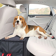 Alternate image for HOME DISTRICT PET Rear Car Seat Gap Filler Back Seat Extender for Dogs with Storage, Side Pocket - Backseat Bridge for Dogs up to 100 Pounds