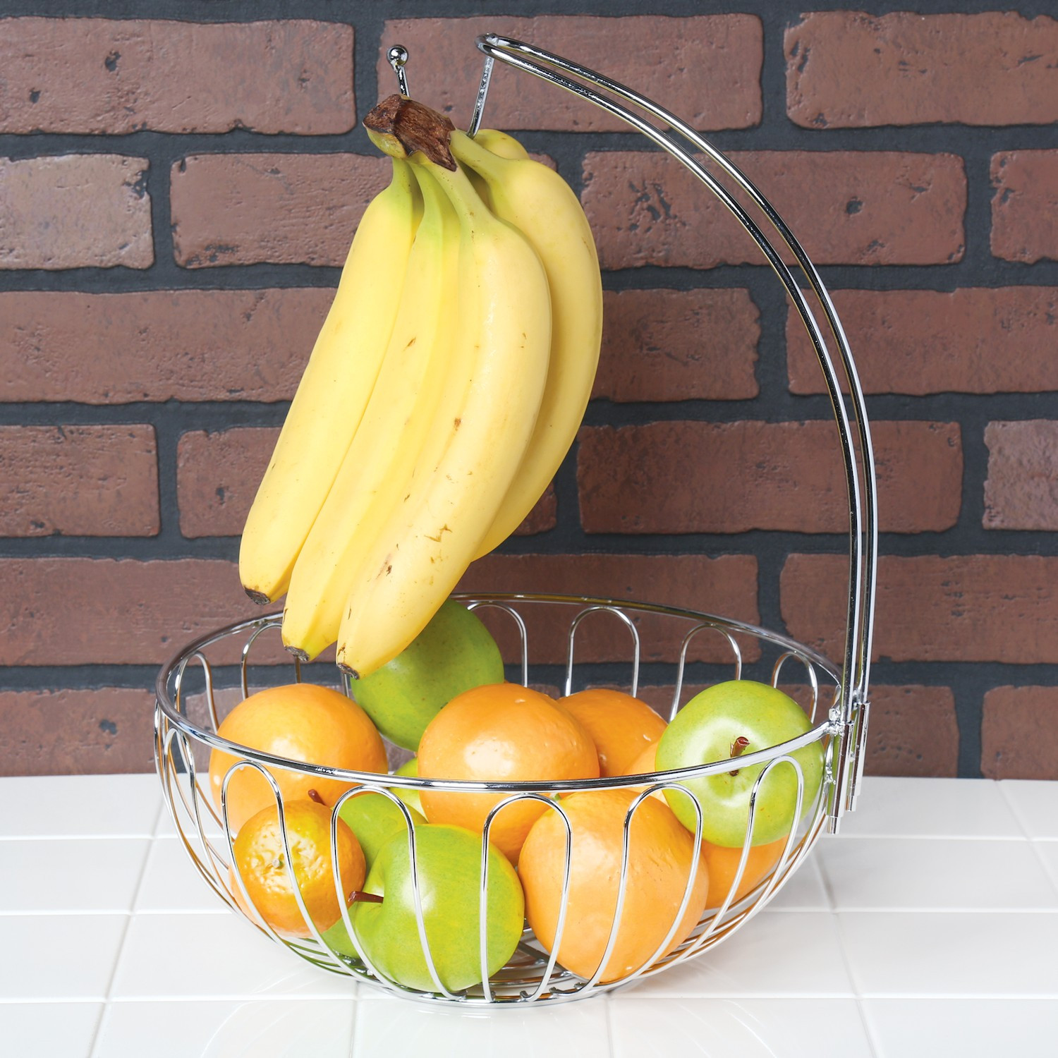 Home District Wire Fruit Basket with Banana Hanger - Food ...